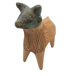 Sheep Ram Chia Grow Pet Set 6 Inch Handmade Vintage Home Garden Clay Animal Farm